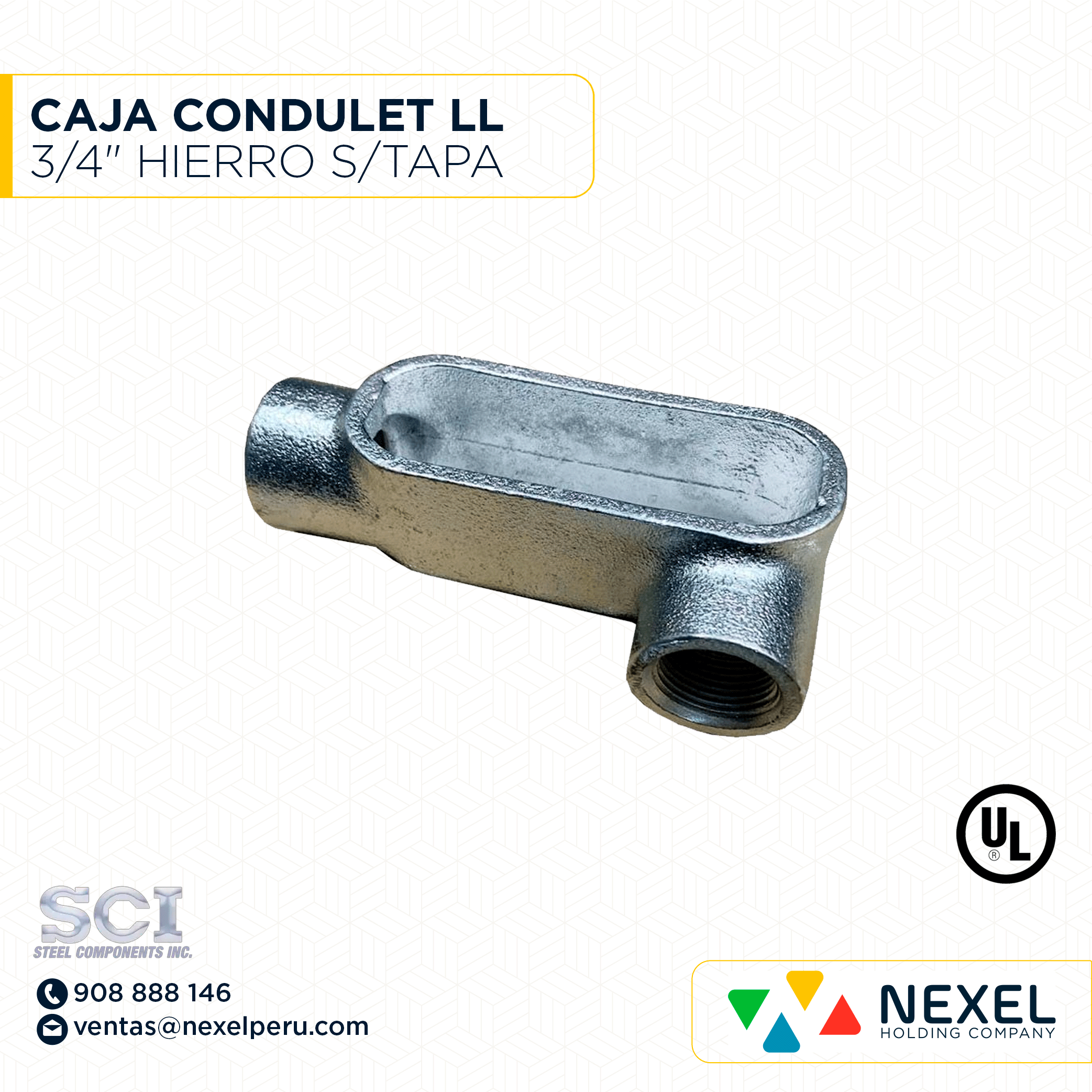 [B51256] CAJA CONDULET LL 3/4" HIERRO S/TAPA SCI