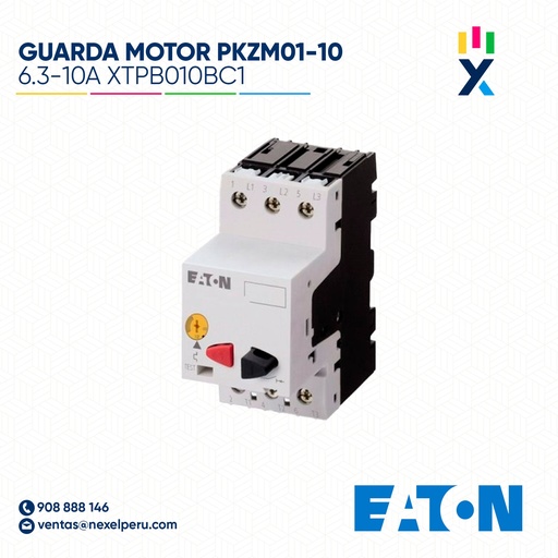 [G36233] GUARDA MOTOR 6.3-10A PKZM01-10 XTPB010BC1 EATON