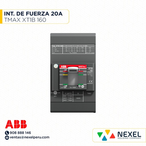 [G26180-O] OUT-INT. DE FUERZA 20A TMAX XT1B 160 ABB