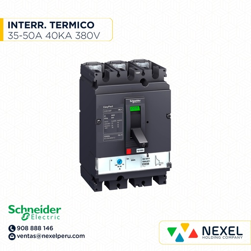[G24655] INT. TERMOMAGNETICO 35-50 A. CVS100B TM50D LV510304 40/25 KA 220/380 V.  SCHNEIDER