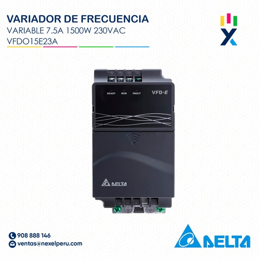 [G54565] VARIADOR DE FRECUENCIA VARIABLE 7.5A 1500W 230VAC VFD015E23A DELTA (MUESTRA)