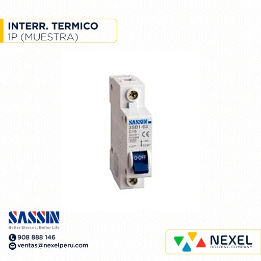 [G14555] INTERRUPTOR UNIPOLAR SASSIN (MUESTRA)