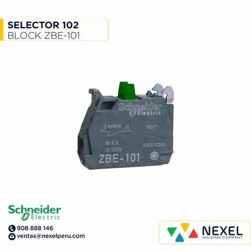 [G64535-O] OUT- SELECTOR 102 BLOCK ZBE-101 SCHNEIDER