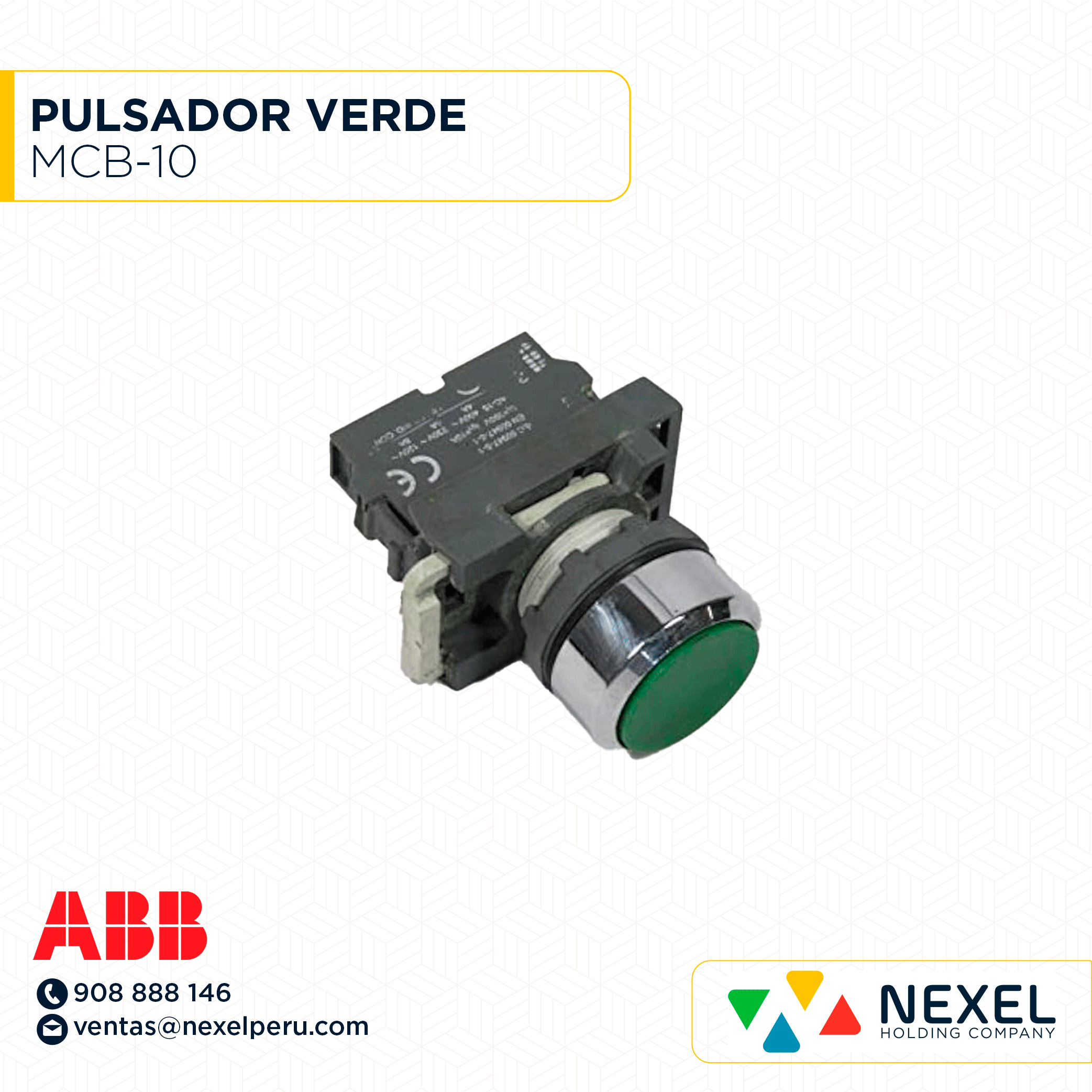 [G64534] PULSADOR VERDE MCB-10 ABB