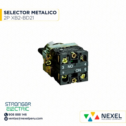[G63510-O] OUT- SELECTOR METALICO 2P XB2-BD21 STRONGER