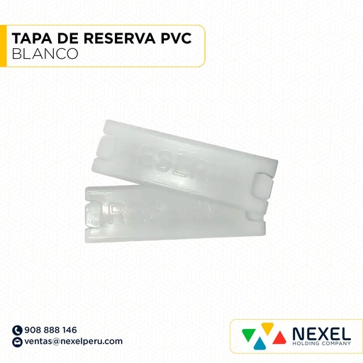 [G62812] TAPA DE RESERVA PVC BLANCO STANDARD