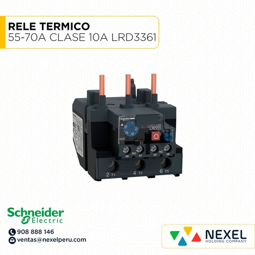 [G32739] RELE TERMICO 55-70A CLASE 10A LRD3361 SCHNEIDER