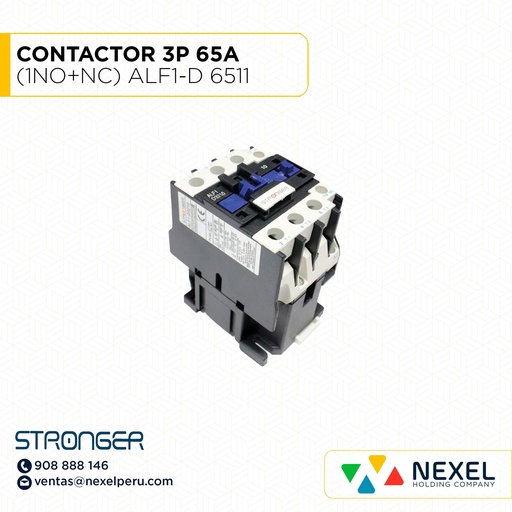 [G32493] CONTACTOR 3P 65A (1NO+NC) ALF1-D 6511 STRONGER