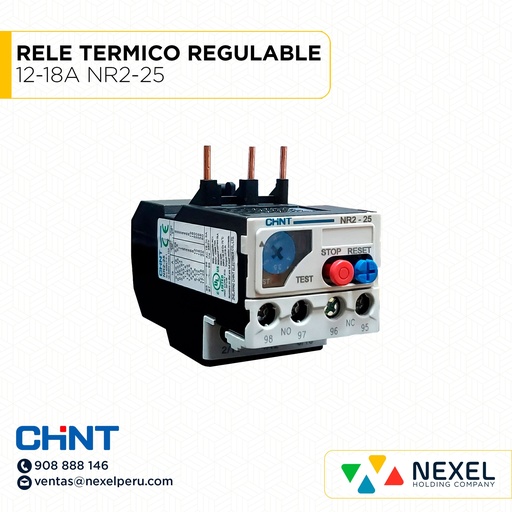 [G32488-O] OUT-RELE TERMICO REGULABLE 12-18A NR2-25 CHINT