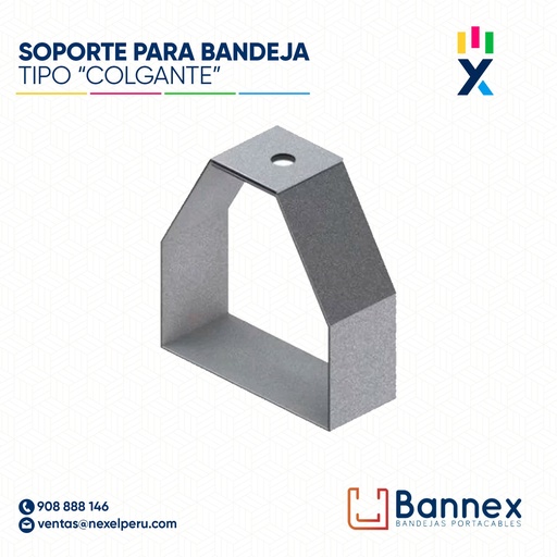 [C16154] SOPORTE COLGANTE PARA BANDEJA 100X100MM BANNEX