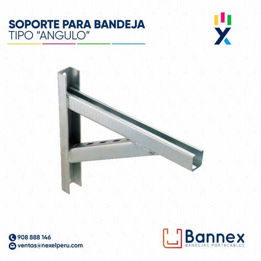 [C16005] SOPORTE ANGULO PARA BANDEJA 300MM X 400MM ESP: 1.5MM BANNEX