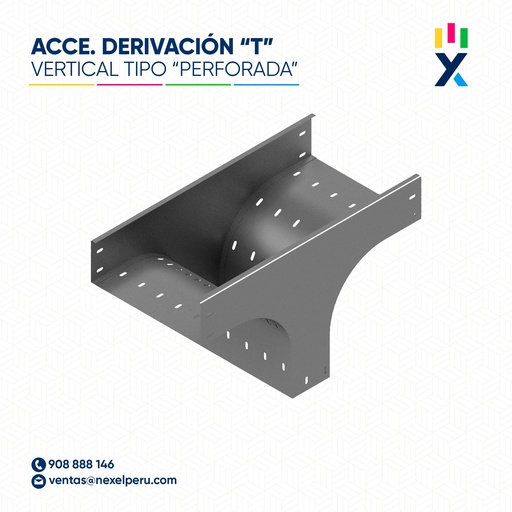 [C14331] DERIVACION T VERTICAL PERFORADA C/T 200X100MM NACIONAL