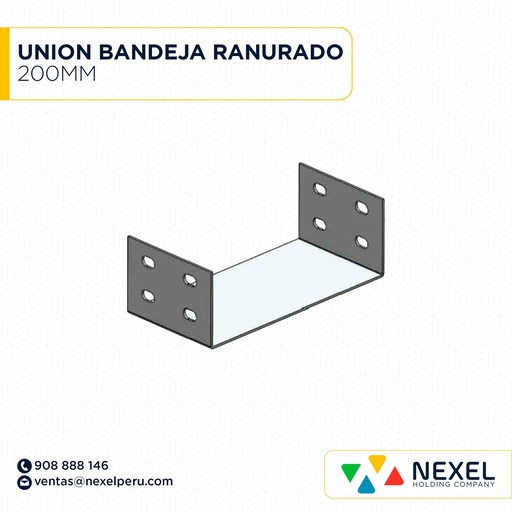 [C13476] UNION BANDEJA RANURADO 200MM NACIONAL (MUESTRA)