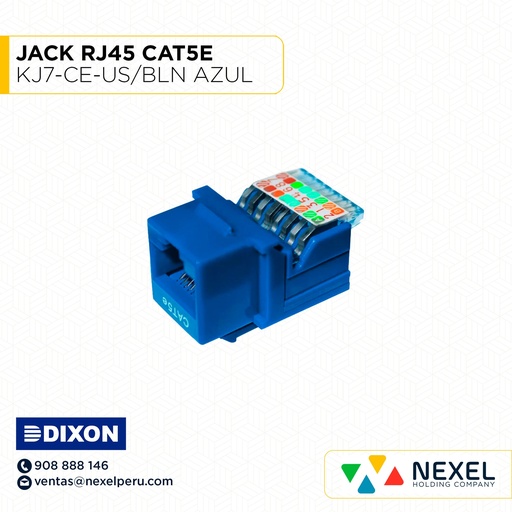 [A64518] JACK RJ45 CAT5E KJ7-CE-US/BLN AZUL DIXON