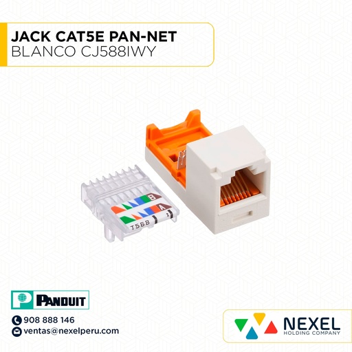 [A62698] JACK CAT5E PAN-NET BLANCO CJ588IWY PANDUIT
