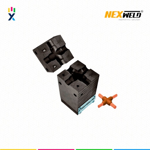 [E16074] MOLDE CRUZ HORIZ. (CC-4) (1/0-1/0AWG) T/ M-430 C/ XAC-2C2C CART. 90 NEXWELD