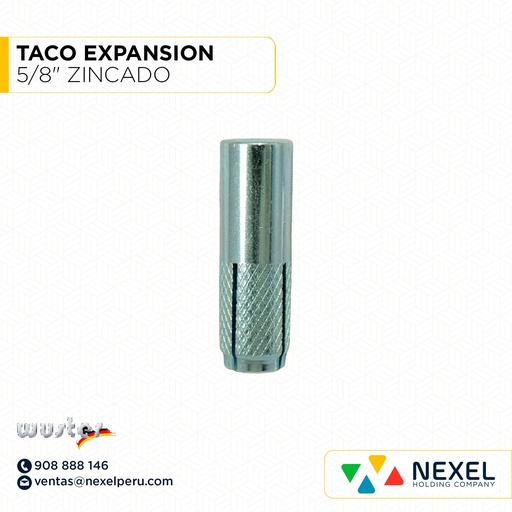 [N16148-O] OUT- TACO EXPANSION 5/8" ZINCADO WUSTER WUSTER