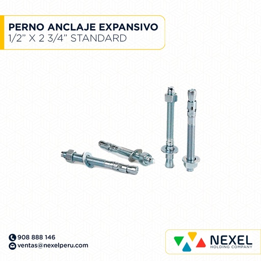 [N12601-O] OUT- PERNO DE ANCLAJE EXPANSIVO 1/2' X 2 3/4' STANDARD