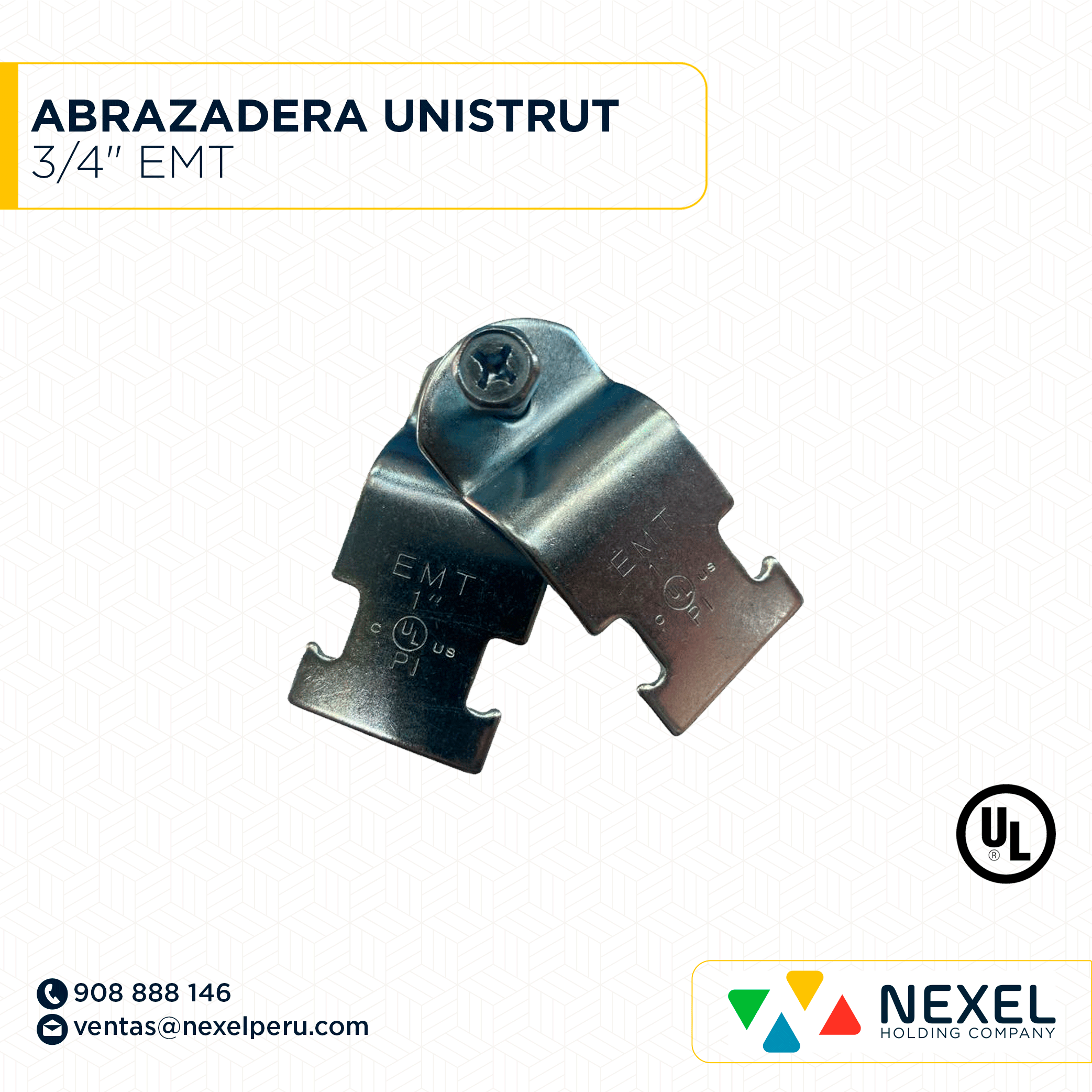 [N32030] ABRAZADERA UNISTRUT 3/4" EMT STANDARD