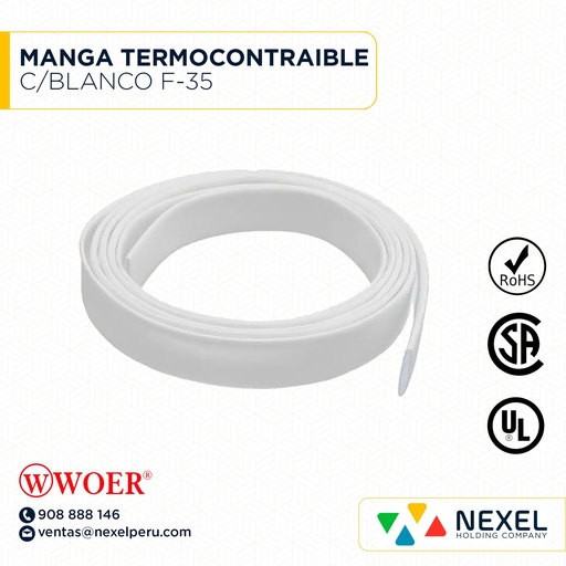 [F72820-3] MANGA TERMOCONTRAIBLE C/BLANCO F-35 WOER