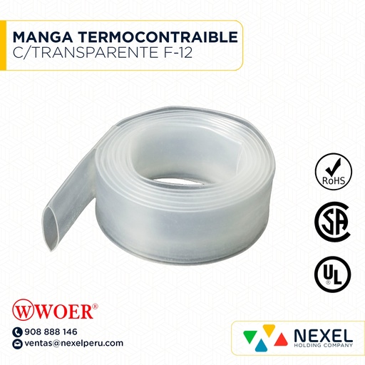 [F72286-1] MANGA TERMOCONTRAIBLE C/TRANSPARENTE F-12 WOER