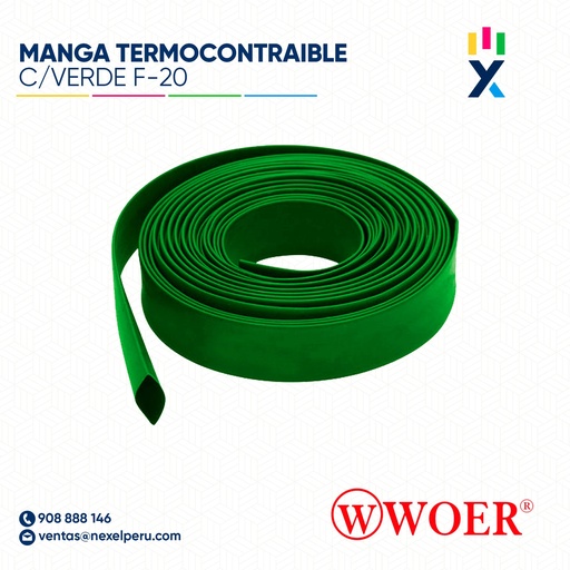 [F72276-5] MANGA TERMOCONTRAIBLE C/VERDE F-20 WOER