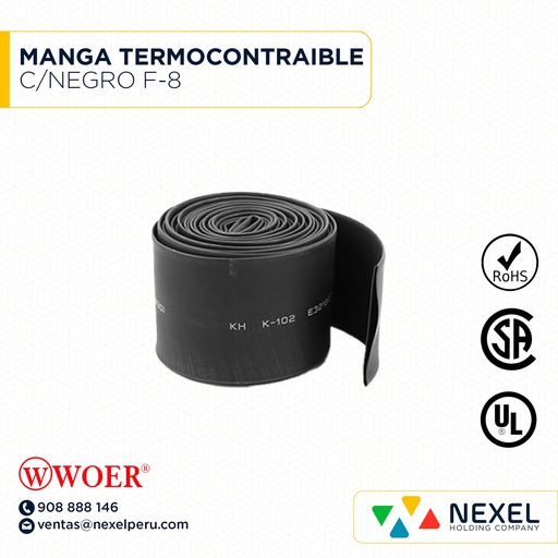 [F72256-2] MANGA TERMOCONTRAIBLE C/NEGRO F-8 WOER