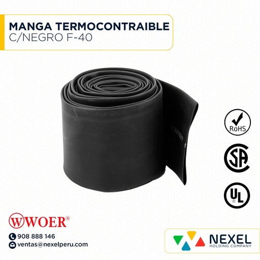 [F72255-2] MANGA TERMOCONTRAIBLE C/NEGRO F-40 WOER