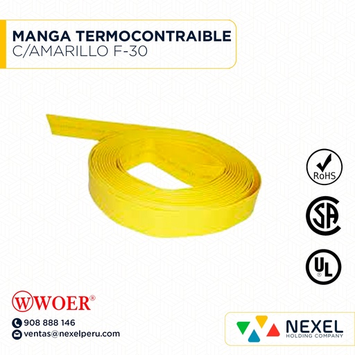 [F72245-2] MANGA TERMOCONTRAIBLE C/AMARILLO F-30 WOER