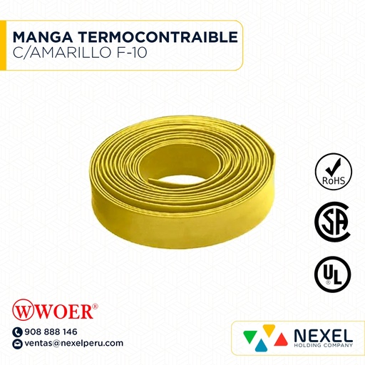 [F72241-2] MANGA TERMOCONTRAIBLE C/AMARILLO F-10 WOER