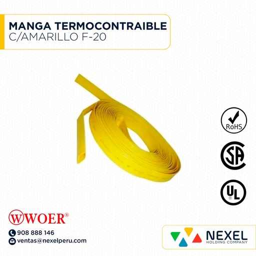 [F72240-6] MANGA TERMOCONTRAIBLE C/AMARILLO F-20 WOER