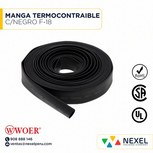 [F72224-2] MANGA TERMOCONTRAIBLE C/NEGRO F-18 WOER