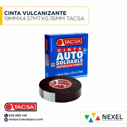 [F21580] CINTA VULCANIZANTE 19MMX4.57MTX0.76MM TACSA