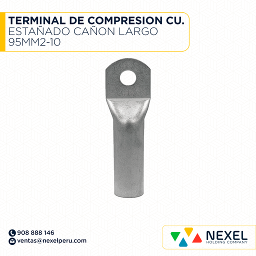 [F126292] TERMINAL DE COMPRESION CU. ESTAÑADO CAÑON LARGO 95MM2-10