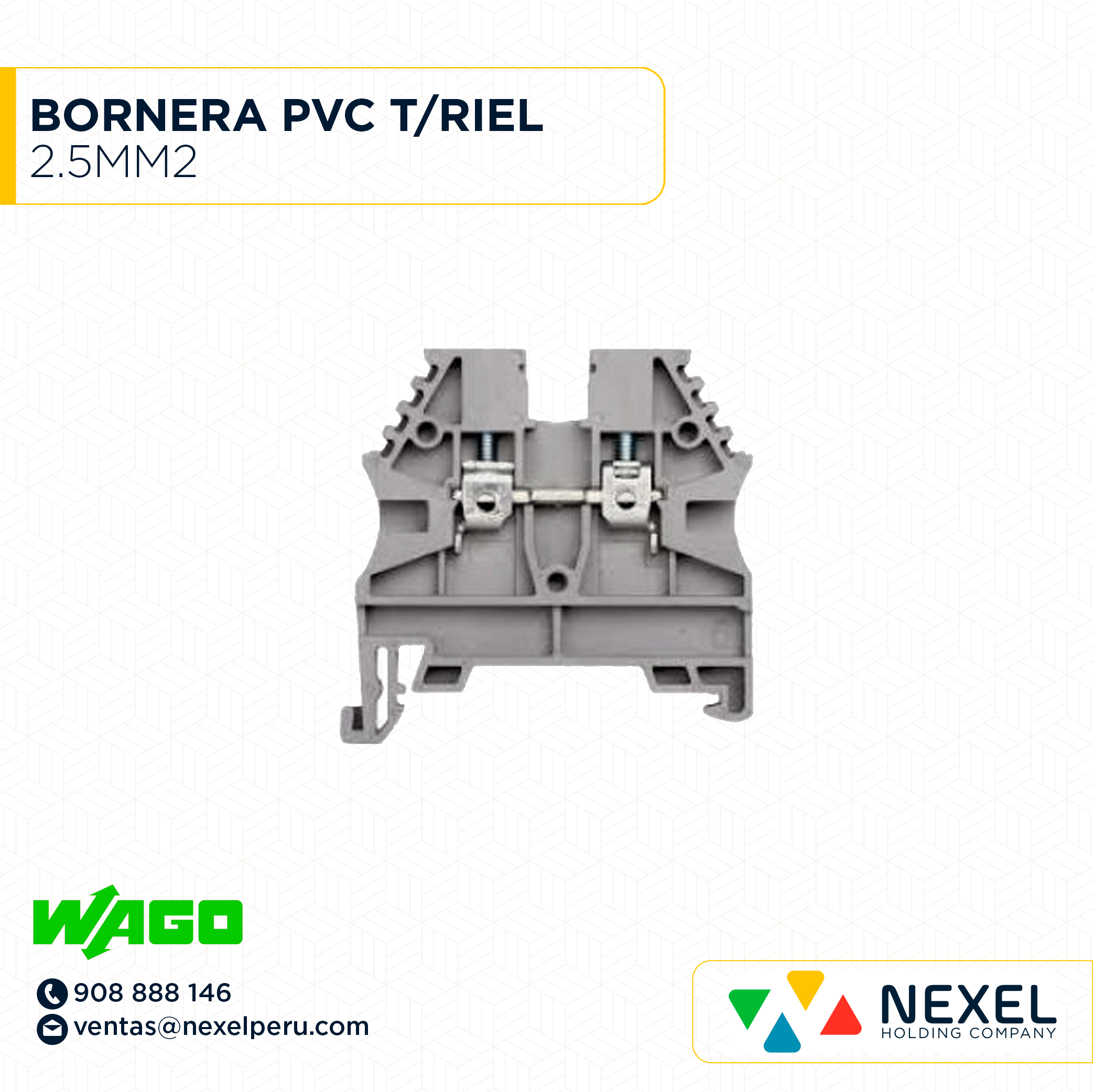 [F144282] BORNERA PVC T/RIEL 2.5MM2 WAGO