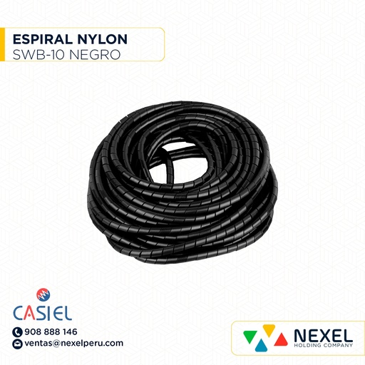 [F144276] ESPIRAL NYLON SWB-10 NEGRO CASIEL