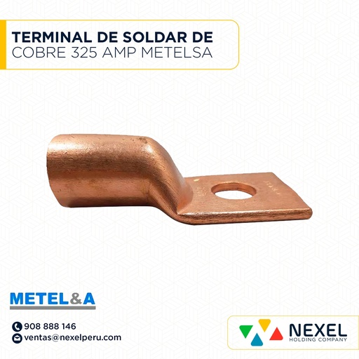 [F124243] TERMINAL DE SOLDAR DE COBRE 325 AMP METELSA