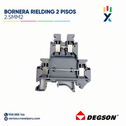 [F144031] BORNERA RIELDING 2 PISOS 2.5MM2 DEGSON