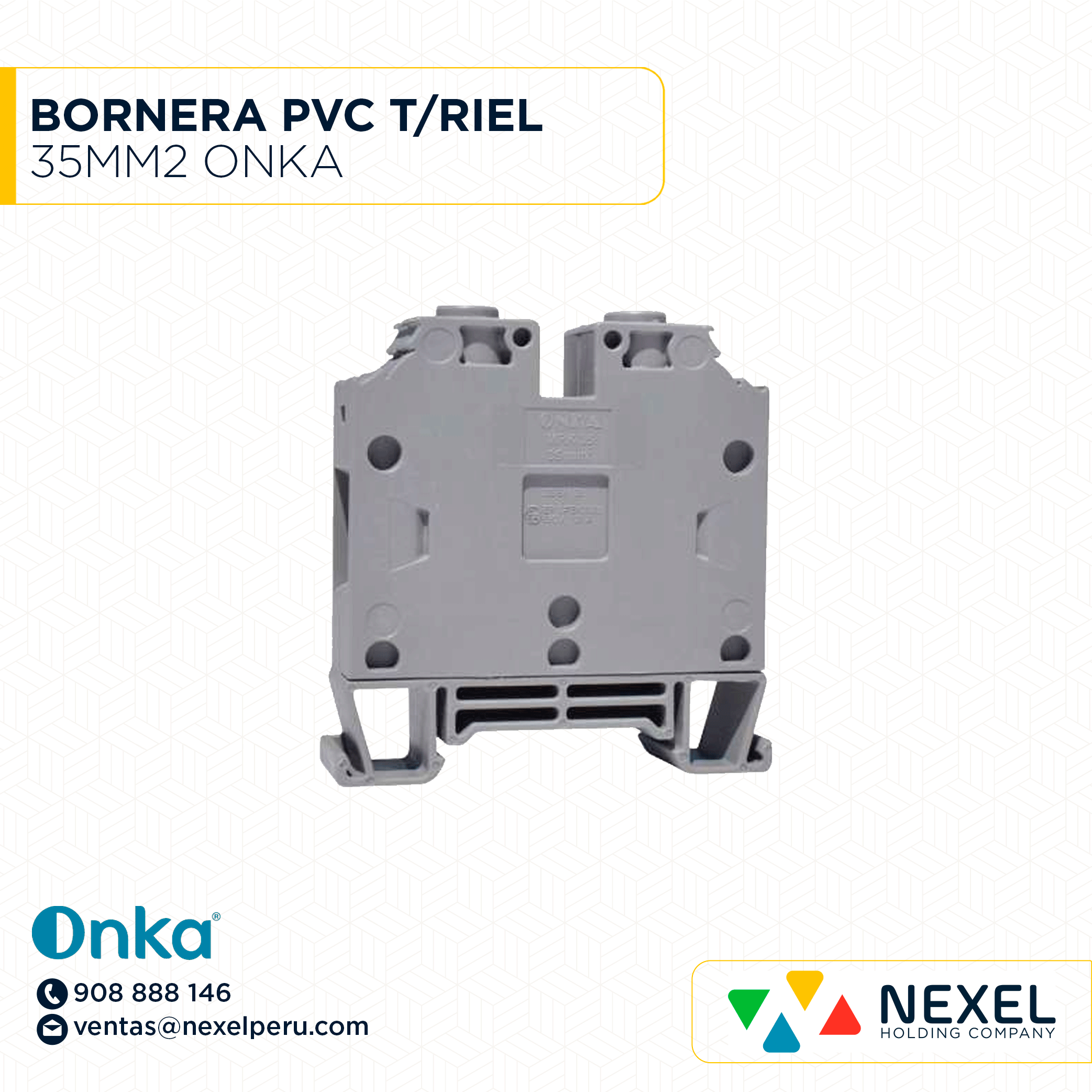 [F143941] BORNERA PVC T/RIEL 35MM2 ONKA
