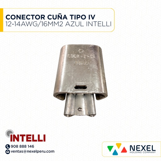 [E33926-O] OUT- CONECTOR CUÑA TIPO IV 12-14AWG/16MM2 AZUL INTELLI