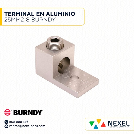 [F123706] TERMINAL EN ALUMINIO 25MM2-8 BURNDY