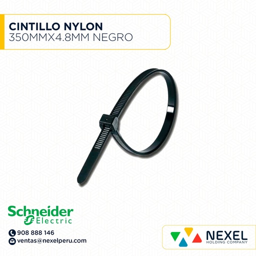 [F93639] CINTILLO NYLON 350MMX4.8MM NEGRO SCHNEIDER