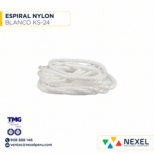 [F93091] ESPIRAL NYLON KS-24 BLANCO TMG