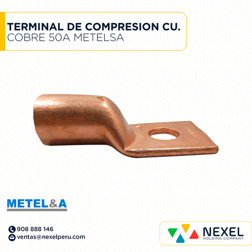 [F122818] TERMINAL DE COMPRESION CU. COBRE 50A METELSA