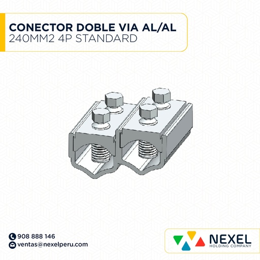 [E32722] CONECTOR DOBLE VIA AL/AL 240MM2 4P STANDARD