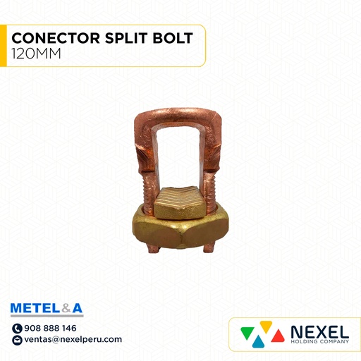 [E32597] CONECTOR SPLIT BOLT 120MM METELSA