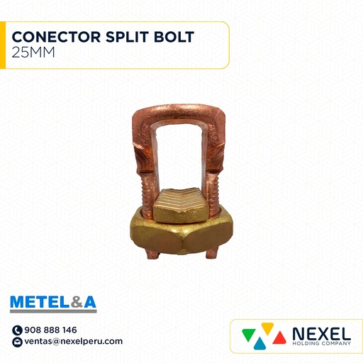 [E32595] CONECTOR SPLIT BOLT 25MM METELSA