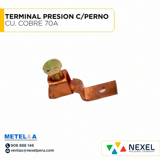 [F122592] TERMINAL A PRESION CON PERNO CU. COBRE 70A METELSA