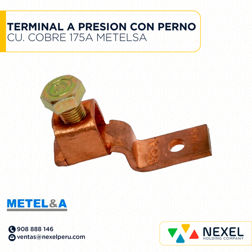 [F122591] TERMINAL A PRESION CON PERNO CU. COBRE 175A METELSA