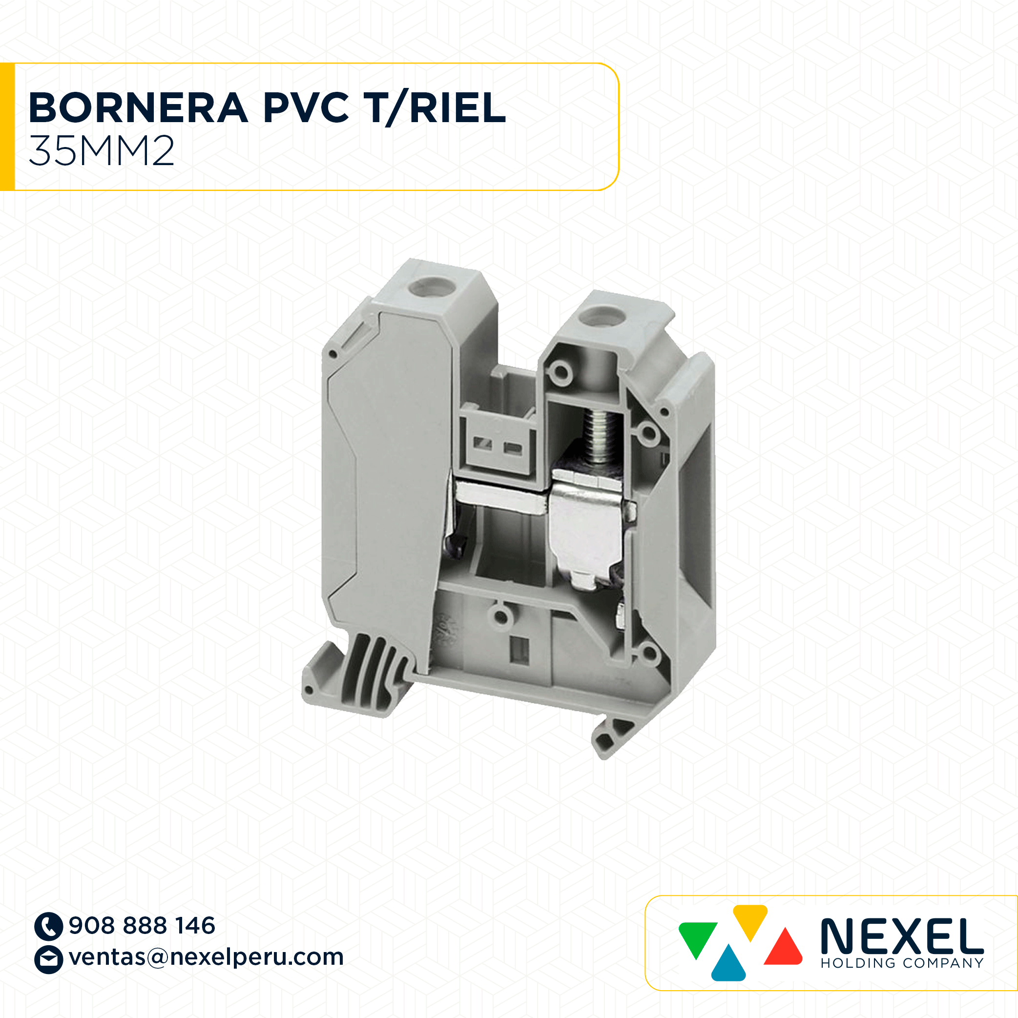 [F142440] BORNERA PVC T/RIEL 35MM2 STANDARD